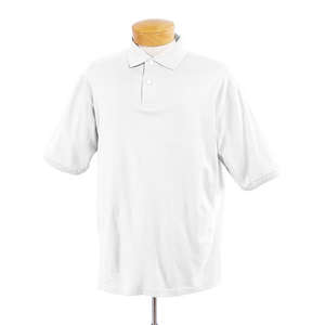 Jerzees Mens 50/50 SpotShield Jersey Polo - White/Neutral White