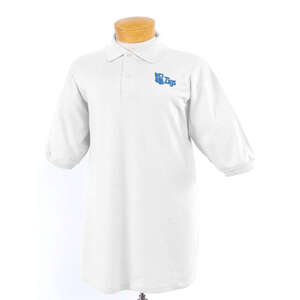 Custom Promotional Jerzees Youth 50/50 SpotShield Jersey Polo - White/Neutral
