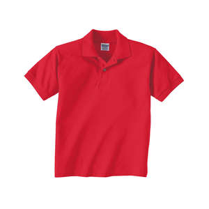 Gildan Youth 50/50 Sport Shirt - Dark/Color Red