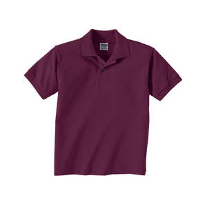 Gildan Youth 50/50 Sport Shirt - Dark/Color Maroon
