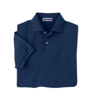 Jerzees 50/50 Pique Sport Shirt - Dark/Color Blue, Navy