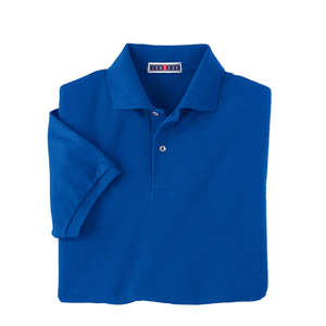 Jerzees 50/50 Pique Sport Shirt - Dark/Color Blue, Royal