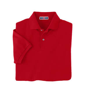 Jerzees 50/50 Pique Sport Shirt - Dark/Color Red