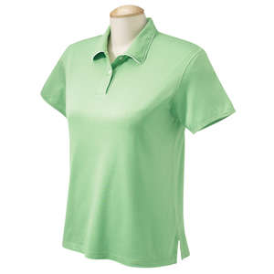 Chestnut Hill Womens Performance Plus Mercerized Polo - Dark/All Green, Grass/White