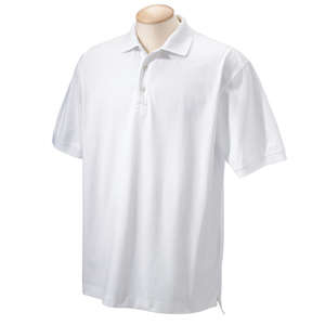 Chestnut Hill Mens Performance Plus Jersey Polo - White/Neutral