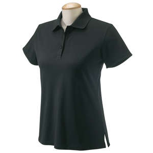 Chestnut Hill Womens Performance Plus Jersey Polo - Dark/Color Black