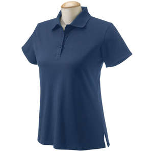 Chestnut Hill Womens Performance Plus Jersey Polo - Dark/Color Blue, New Navy