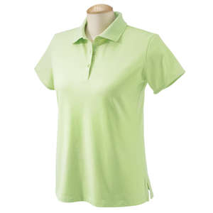Chestnut Hill Womens Performance Plus Jersey Polo - Dark/Color Green, Bamboo