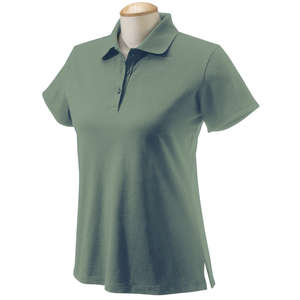 Chestnut Hill Womens Performance Plus Jersey Polo - Dark/Color Cactus