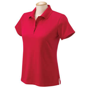 Chestnut Hill Womens Performance Plus Jersey Polo - Dark/Color Red