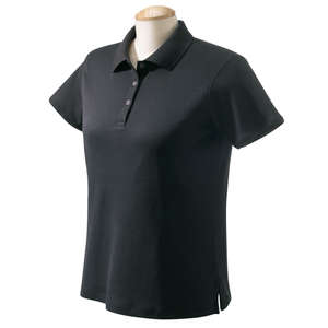Chestnut Hill Womens Pima Cotton Polo - Dark/All Black