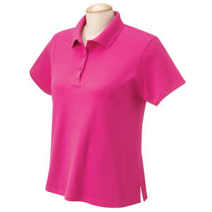 Chestnut Hill Womens Pima Cotton Polo - Dark/All Pink, Hibiscus
