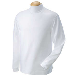 Chestnut Hill Unisex Pima Cotton Mock Neck - Dark/All White