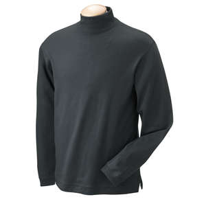 Chestnut Hill Unisex Pima Cotton Mock Neck - Dark/All Black