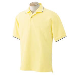 Izod Mens Two-Color Tipped Polo - Dark/All Yellow/White/Blue, Navy