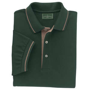 Outer Banks Striped Collar And Cuffs Sport Shirt - Dark/All Green, Pine/Chino
