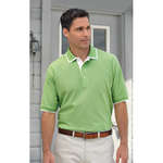 Promotional Mens Golf & Polo Shirts - Outer Banks Mens Egyptian Diamond Knit Pique With Intarsia Collar - Dark/All