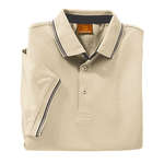Wholesale Mens Golf & Polo Shirts - Harriton Mens Short Sleeve Jersey Polo with Tipping - Dark/All