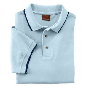Harriton Short Sleeve Pique Polo With Tipping - Dark/Color Blue, Chalk/Blue, Navy