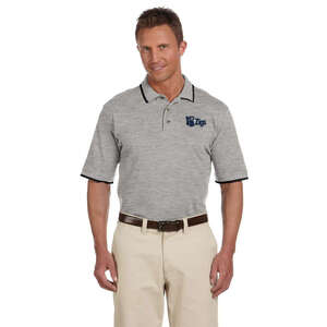 Custom Promotional Harriton Short Sleeve Pique Polo With Tipping - Light/Heather