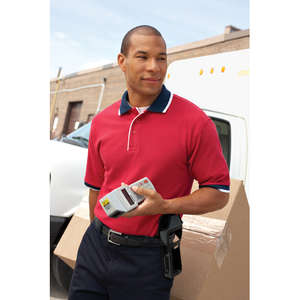 Harriton Colorblock Pique Polo - Dark/All 