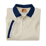 Promotional Mens Golf & Polo Shirts - Harriton Colorblock Pique Polo - Dark/All