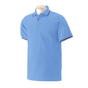 Gildan Fashion Thin Stripe Pique Sport Shirt - Dark/All Blue, Carolina/Blue, Navy