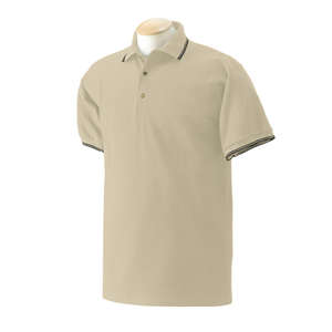 Gildan Fashion Thin Stripe Pique Sport Shirt - Dark/All Sand/Black