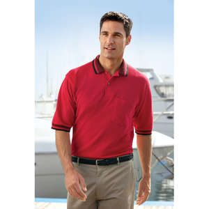 Outer Banks Birdseye Tipped Sport Shirt with Pocket - Dark/All 