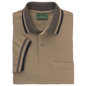 Outer Banks Birdseye Tipped Sport Shirt with Pocket - Dark/All Chino/Black