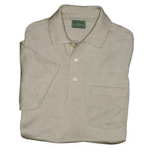 Outer Banks Cotton Pique Sport Shirt with Pocket - Dark/Color Putty
