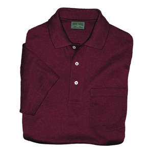 Outer Banks Cotton Pique Sport Shirt with Pocket - Dark/Color Wine