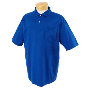 Jerzees 50/50 Sport Shirt with Pocket - Dark/Color Blue, Royal