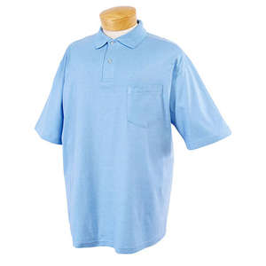 Jerzees 50/50 Sport Shirt with Pocket - Dark/Color Blue, Light