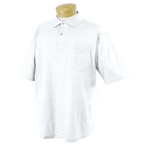 Jerzees 50/50 Sport Shirt with Pocket - White/Neutral White