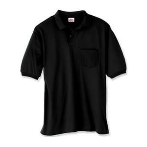 Hanes 50/50 Sport Shirt With Pocket - Dark/Color Black