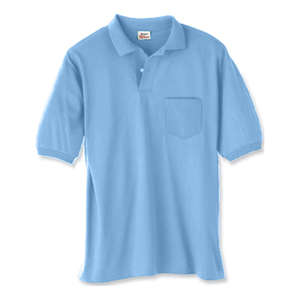 Hanes 50/50 Sport Shirt With Pocket - Dark/Color Blue, Light