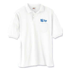 Hanes 50/50 Sport Shirt With Pocket - White/Neutral