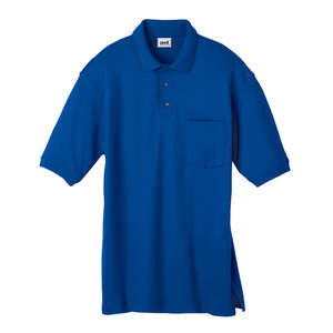 Anvil 50/50 Stain Release Sport Shirt With Pocket - Dark/Color Blue, Royal