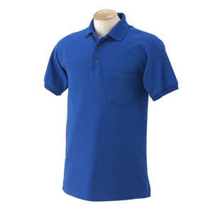 Gildan 50/50 Sport Shirt With Pocket - Dark/Color Blue, Royal