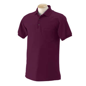 Gildan 50/50 Sport Shirt With Pocket - Dark/Color Maroon