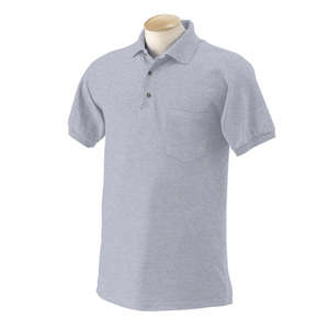 Gildan 50/50 Sport Shirt With Pocket - Light/Heather Gray, Sport