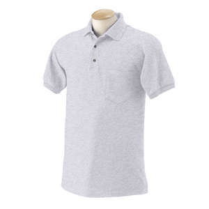 Gildan 50/50 Sport Shirt With Pocket - Light/Heather Gray, Ash