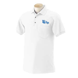 Custom Promotional Gildan 50/50 Sport Shirt With Pocket - White/Neutral