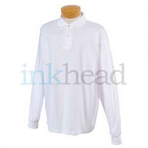 Jerzees Youth 50/50 Long Sleeve Jersey Sport Shirt - White/Neutral White