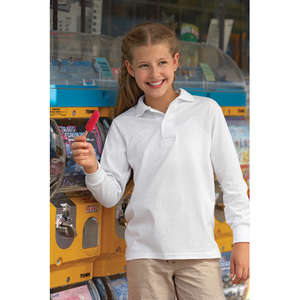 Custom Promotional Jerzees Youth 50/50 Long Sleeve Jersey Sport Shirt - White/Neutral