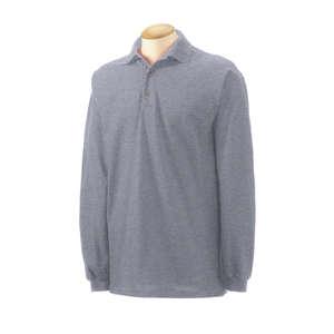Gildan 7 oz Cotton Pique Long Sleeve Sport Shirt - Light/Heather