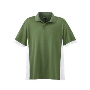Adidas Mens ClimaCool Pique Colorblock Polo - Dark/All Green, Grass/White