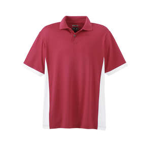 Adidas Mens ClimaCool Pique Colorblock Polo - Dark/All Red, University/White
