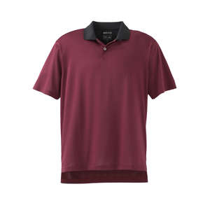 Adidas Mens ClimaCool Classic Stripe Polo - Dark/All Scarlet/Black
